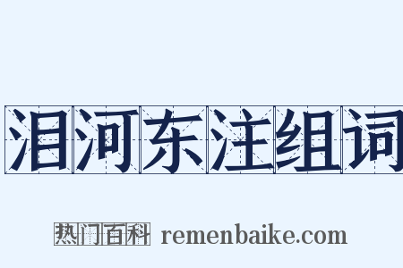 泪河东注组词是什么意思的图片